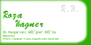 roza wagner business card